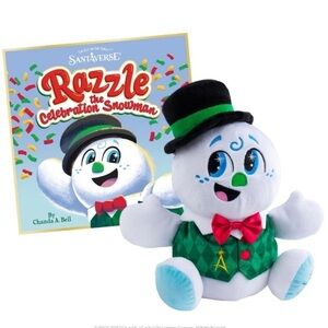 NWT. ELF ON THE SHELF Razzle the Celebration Snowman Plush Toy And Book